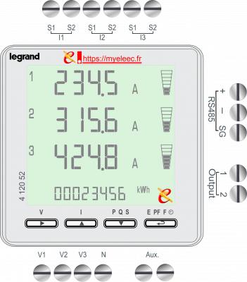 Legrand Centrale de mesure multifonction  EMDX 4 120 52 bornes.png