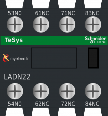 Auxiliaires Schneider Tesys Deca bloc contacts auxiliaires frontaux - 2F+2O LADN22.png