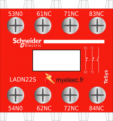 Auxiliaires Schneider Tesys Deca bloc contacts auxiliaires frontaux SÃƒÂ©curitÃƒÂ© - 2F+2O LADN22S.png