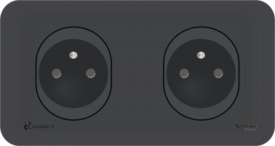 Schneider Ovalis Old- PC 2P+T 2 postes horizontaux anthracite.png
