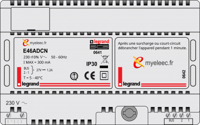 Legrand Alimentation modulaire BUS 230V~ 27V= 1,2A - 8 modules E46ADCN.png