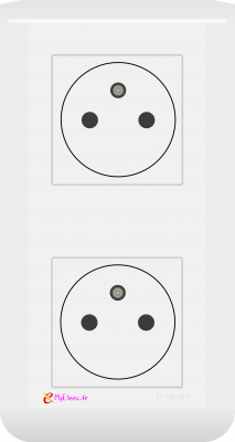 Mosaic double Prise de courant 2P+T verticale SB.png