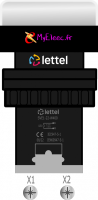 Lettel voyant à led diam 22 blanc SVE1-22-W400 avec bornes.png