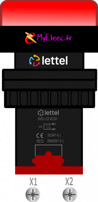 Lettel voyant à led diam 22 rouge SVE1-22-R230 avec bornes.png