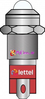 Lettel voyant LED 230V diam 8 mm _Corps laiton nickelé _Blanc SB.png