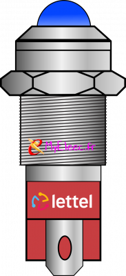 Lettel voyant LED 230V diam 8 mm _Corps laiton nickelé _Bleu SB.png