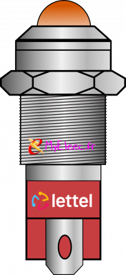 Lettel voyant LED 230V diam 8 mm _Corps laiton nickelé _Orange SB.png