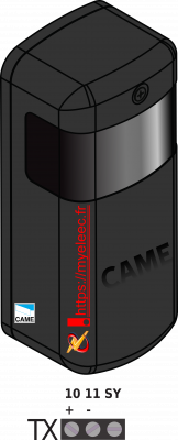 CAME CELLULE PHOTOELECTRIQUE DXR TX V2.png