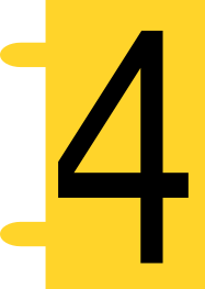 Repère CAB 3 pour filerie 1,5mm² à  2,5mm² avec chiffre 4 jaune.png